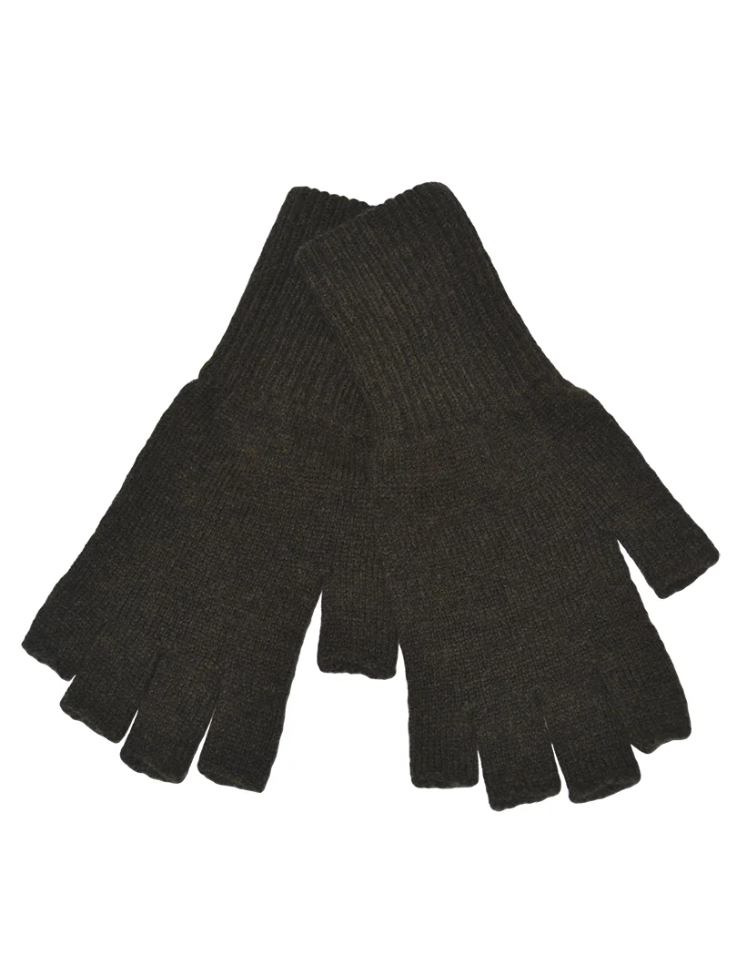 Mens Scottish Lambswool Fingerless Gloves - Image 12